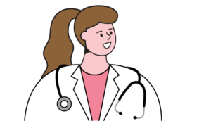 Illustration of a female doctor